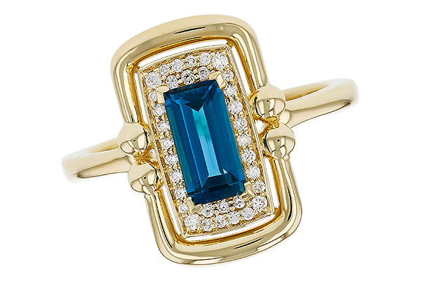 F293-64129: LDS RG .84 LONDON BLUE TOPAZ .96 TGW (8x4MM LBT)