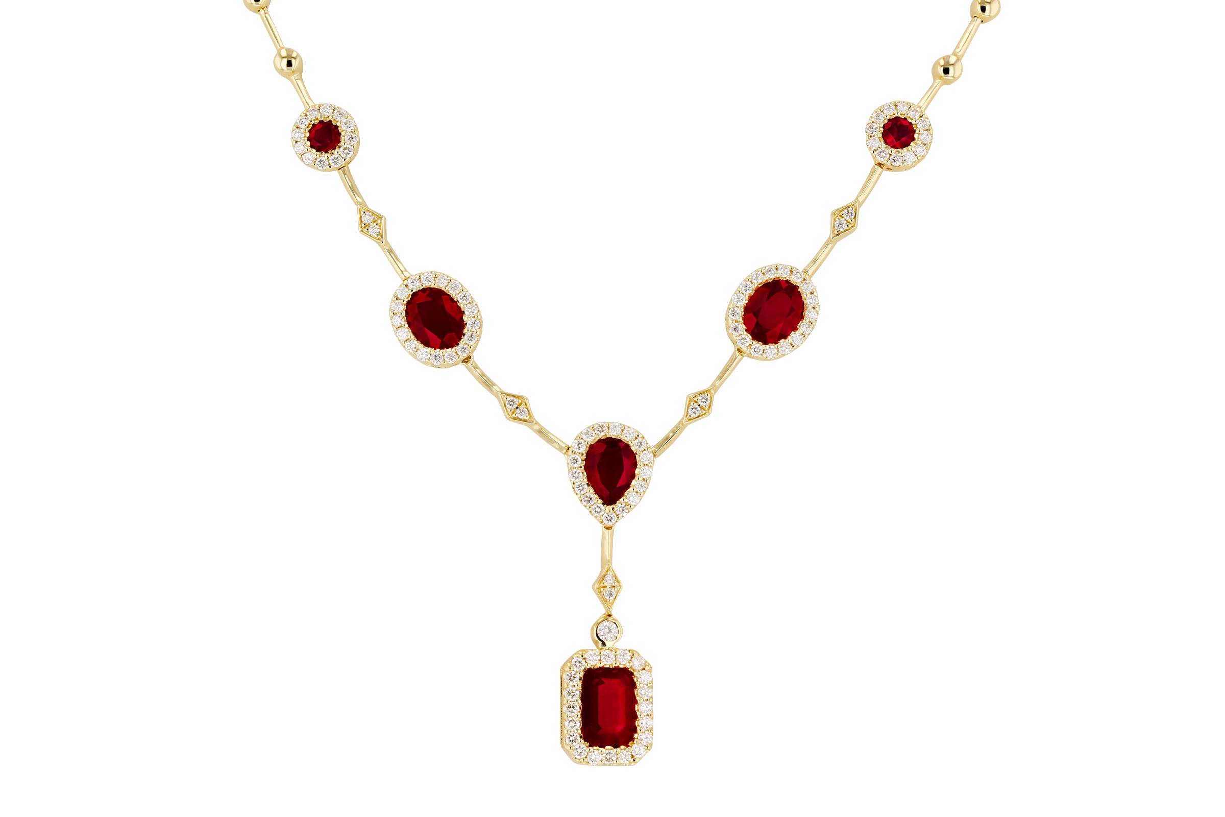 F293-65911: NECKLACE 1.90 TW RUBY 2.32 TGW (17")