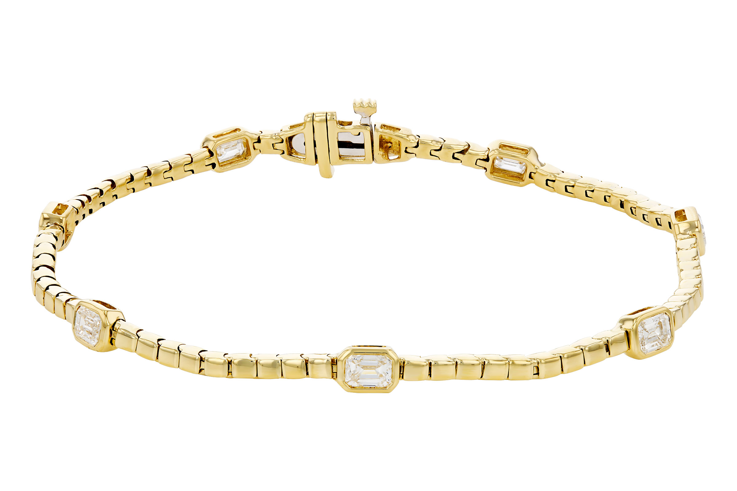F293-65965: BRACELET 1.32 TW EMERALD CUT DIA (7")