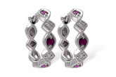 G019-09547: EARRINGS .20 RUBY .25 TGW