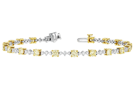 G206-42356: BRACELET 2.80 YELLOW DIA 4.01 TW