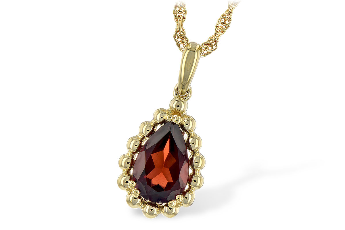 G207-31438: NECKLACE 1.38 CT GARNET