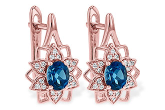 G207-34102: EARR .76 BLUE TOPAZ .89 TGW