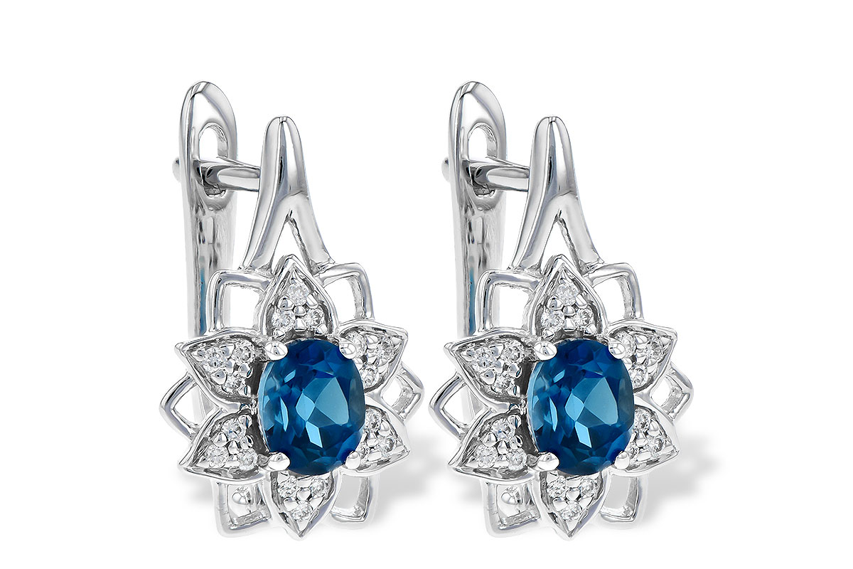 G207-34102: EARR .76 BLUE TOPAZ .89 TGW