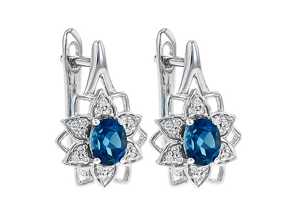 G207-34102: EARR .76 BLUE TOPAZ .89 TGW