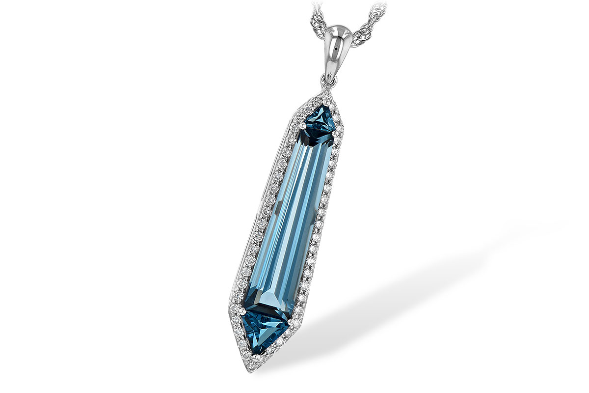G208-18693: NECK 3.47 LONDON BLUE TOPAZ 3.70 TGW