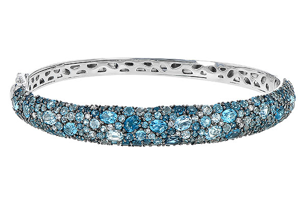 G208-21420: BANGLE 7.60 BLUE TOPAZ 7.85 TGW