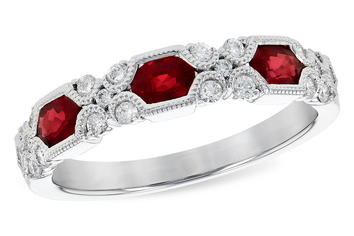 G290-95011: LDS WED RG .74 RUBY 1.00 TGW (4x3MM RUBY)
