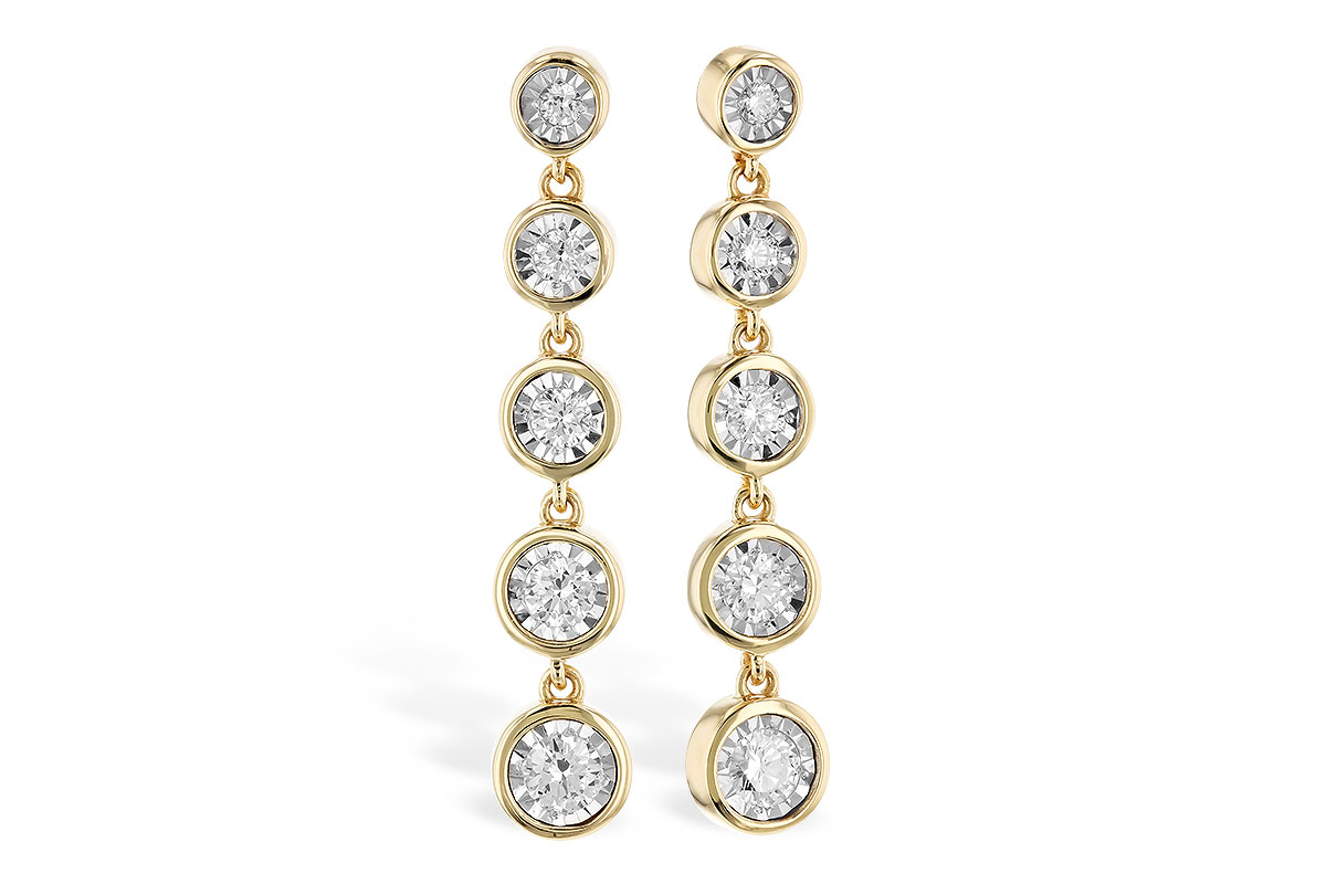 Bezel Dangling Earrings