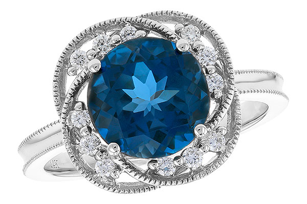 G291-85074: LDS RG 2.90 LONDON BLUE TOPAZ 3.05 TGW (9MM LBT)