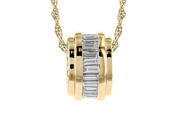 G291-90474: NECKLACE .46 TW BAGUETTE