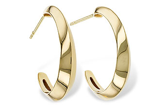 G292-75038: GOLD EARRINGS (25MM)