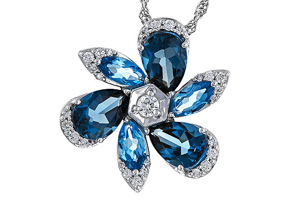 G292-76847: NECKLACE 3.03 BLUE TOPAZ 3.22 TGW