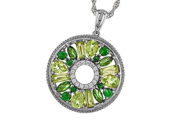 G292-76856: NECKLACE 1.47 SEMI-PREC (PER & GR.GT) 1.52 TGW
