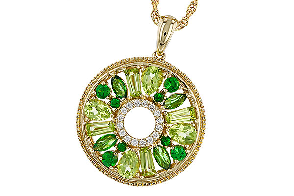 G292-76856: NECKLACE 1.47 SEMI-PREC (PER & GR.GT) 1.52 TGW