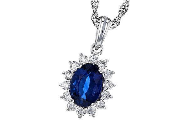 G292-80538: NECKLACE .85 SAPPHIRE 1.07 TGW (7x5MM SAPP)
