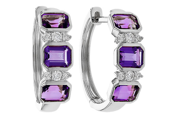 G292-81393: EARRING 1.05 TW AMETHYST 1.16 TGW