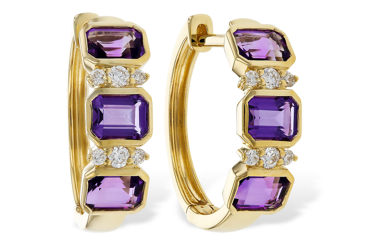 G292-81393: EARRING 1.05 TW AMETHYST 1.16 TGW
