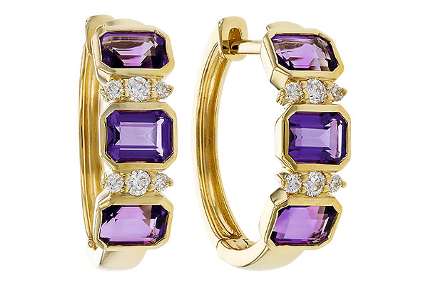 G292-81393: EARRING 1.05 TW AMETHYST 1.16 TGW
