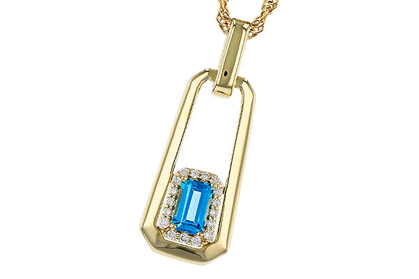 G292-81420: NECKLACE .33 BLUE TOPAZ .40 TGW (5x3MM BT)