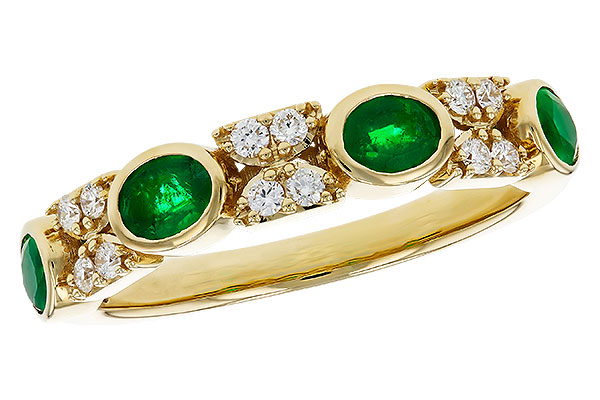 G293-64156: LDS WED RG .54 TW EMERALD .68 TGW