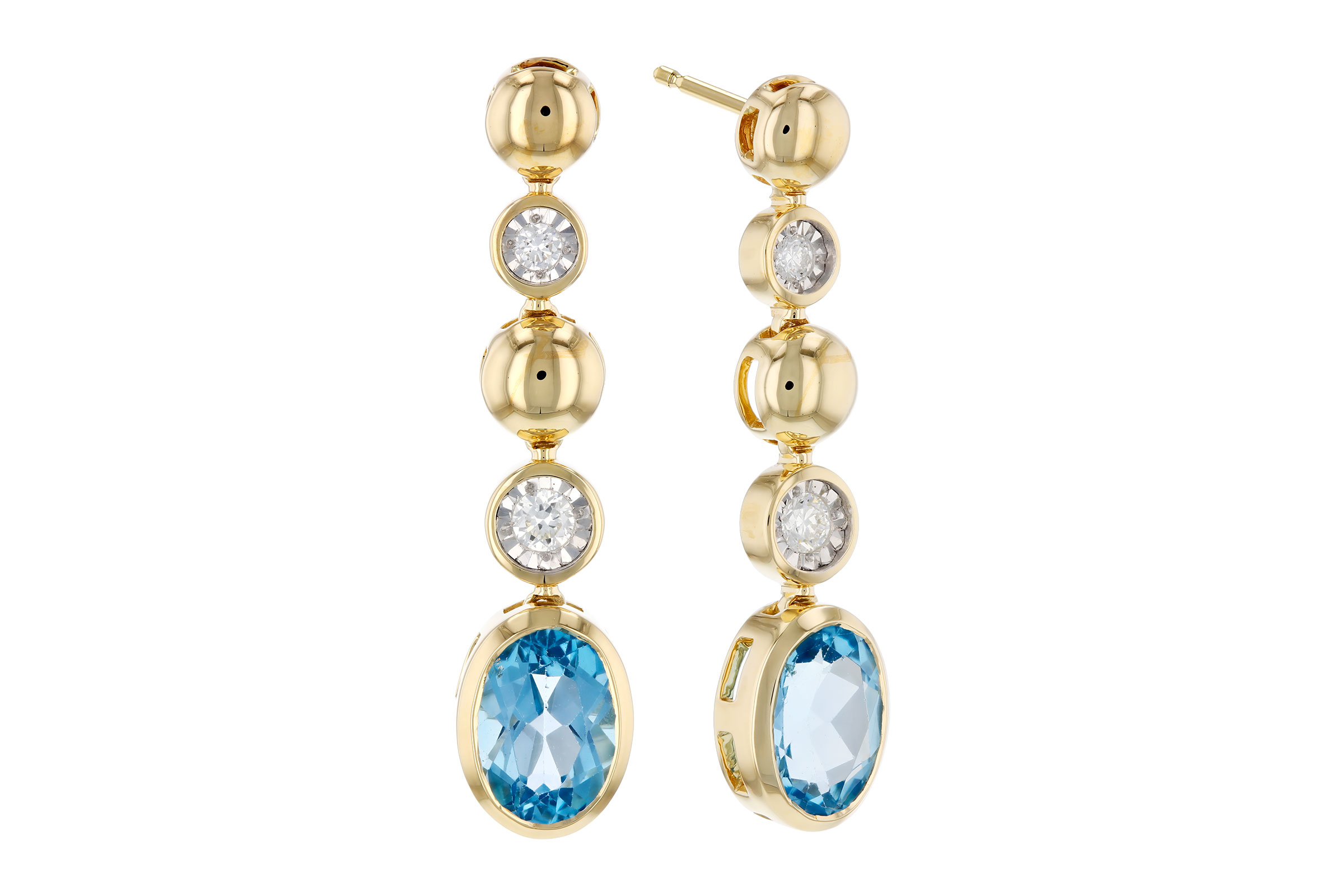 G293-65065: EARRINGS 1.66 TW BLUE TOPAZ 1.76 TGW
