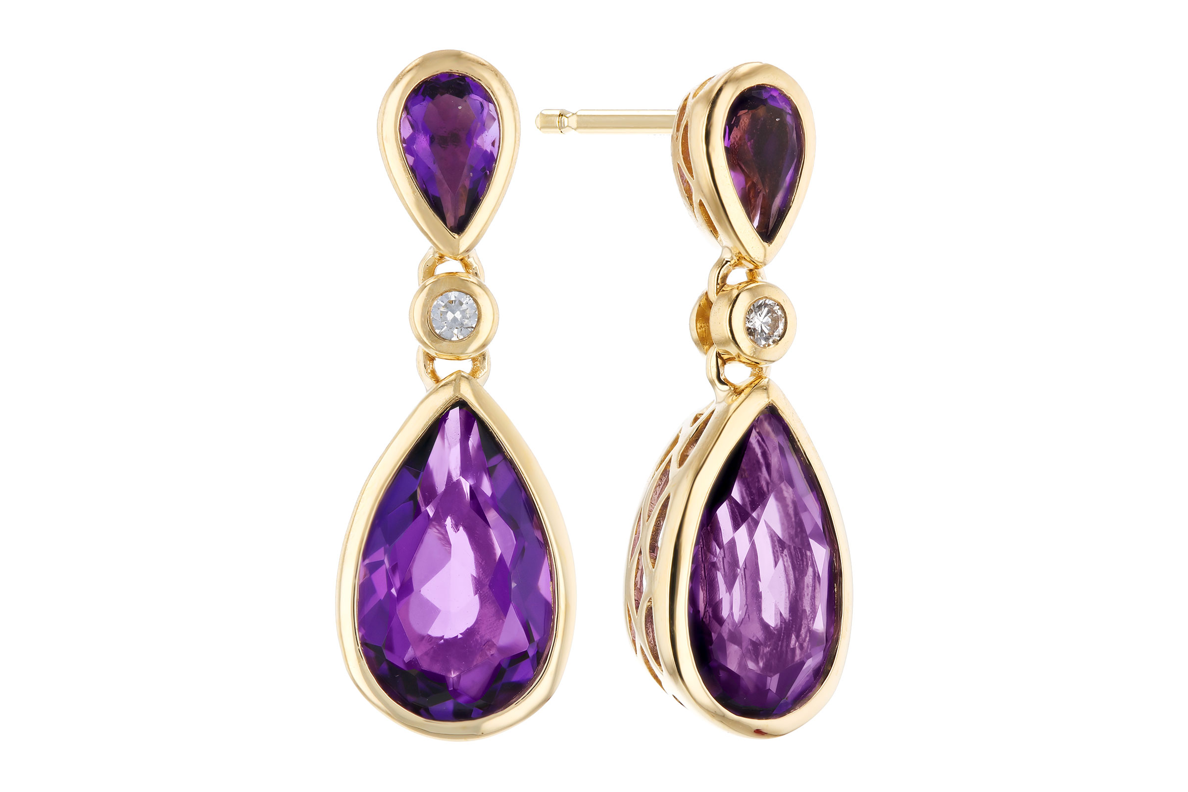G293-66820: EARRINGS 2.80 TW AMETHYST 2.84 TGW