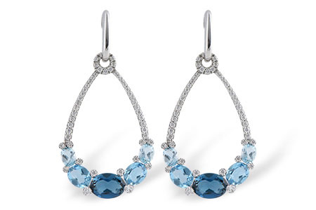 H206-39583: EARR 3.75 BLUE TOPAZ 4.17 TGW