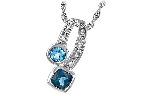 H207-35983: NECKLACE .91 TW BLUE TOPAZ 1.04 TGW
