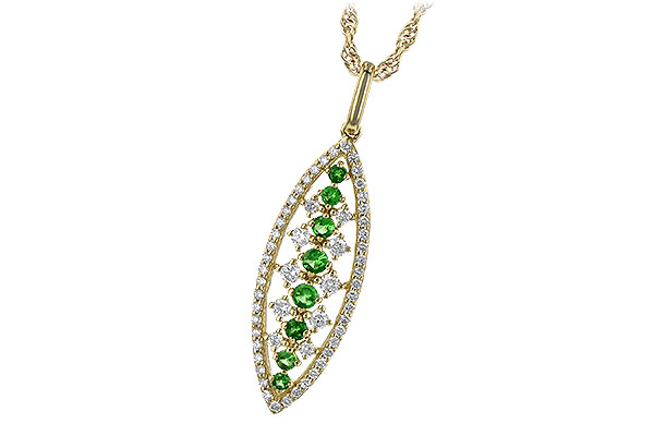 H208-18674: NECK .24 GREEN GARNET .55 TGW