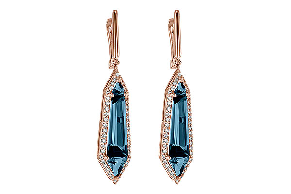 H208-21374: EARR 5.25 LONDON BLUE TOPAZ 5.67 TGW