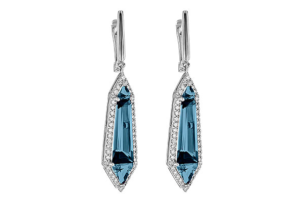 H208-21374: EARR 5.25 LONDON BLUE TOPAZ 5.67 TGW