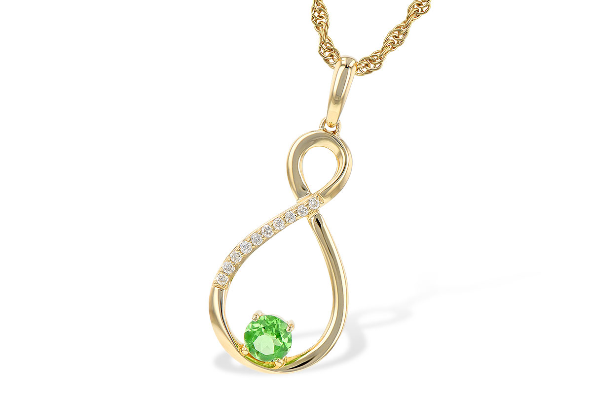 H208-25965: NECK .25 GREEN GARNET .30 TGW