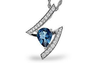 H292-74120: NECK 1.04 LONDON BLUE TOPAZ 1.23 TGW (8x6MM)