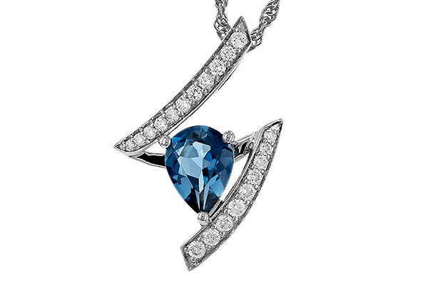 H292-74120: NECK 1.04 LONDON BLUE TOPAZ 1.23 TGW (8x6MM)