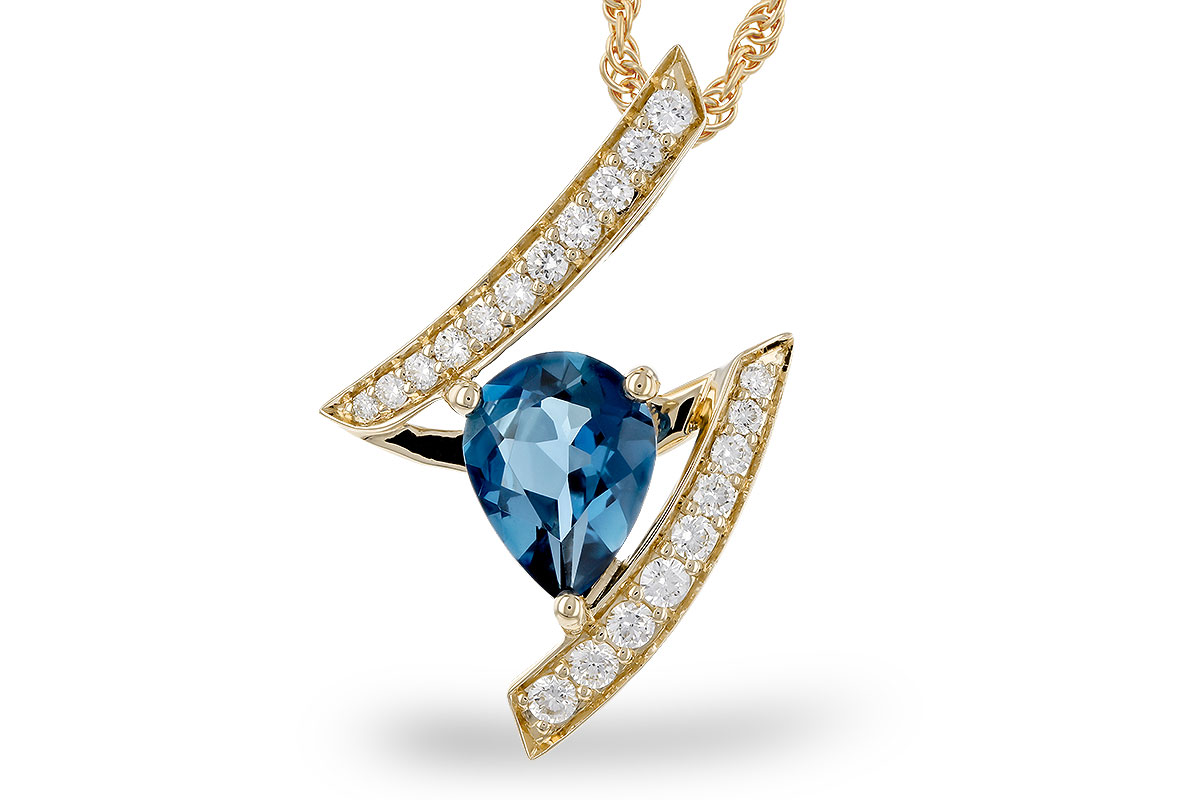H292-74120: NECK 1.04 LONDON BLUE TOPAZ 1.23 TGW (8x6MM)