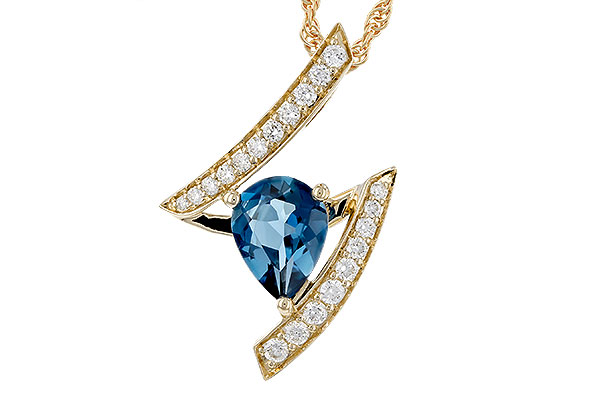 H292-74120: NECK 1.04 LONDON BLUE TOPAZ 1.23 TGW (8x6MM)