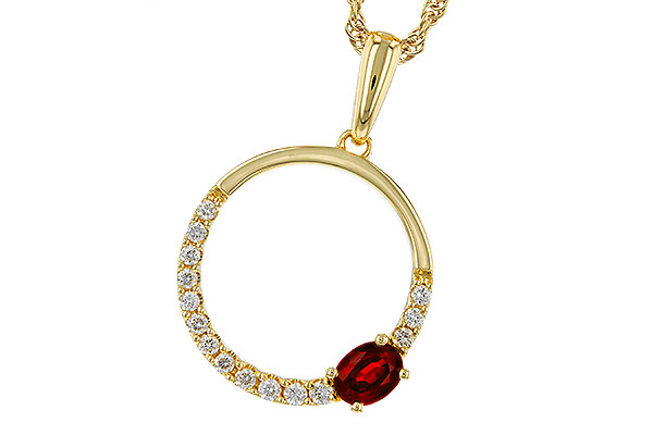 H292-75920: NECKLACE .26 RUBY .41 TGW
