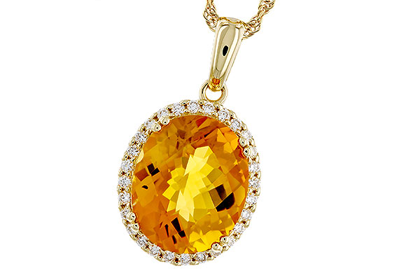 H292-75965: NECKLACE 3.85 CITRINE 4.07 TGW (12x10MM OV)