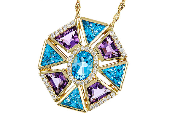 H292-76856: NECKLACE 4.47 SEMI-PREC (BT & AMY) 4.65 TGW
