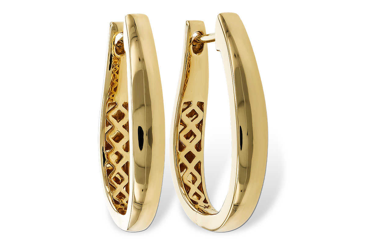 H292-78711: GOLD EARRINGS (22MM)