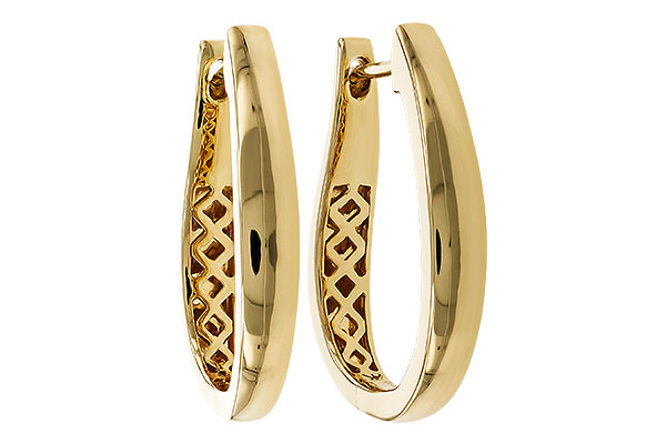 H292-78711: GOLD EARRINGS (22MM)