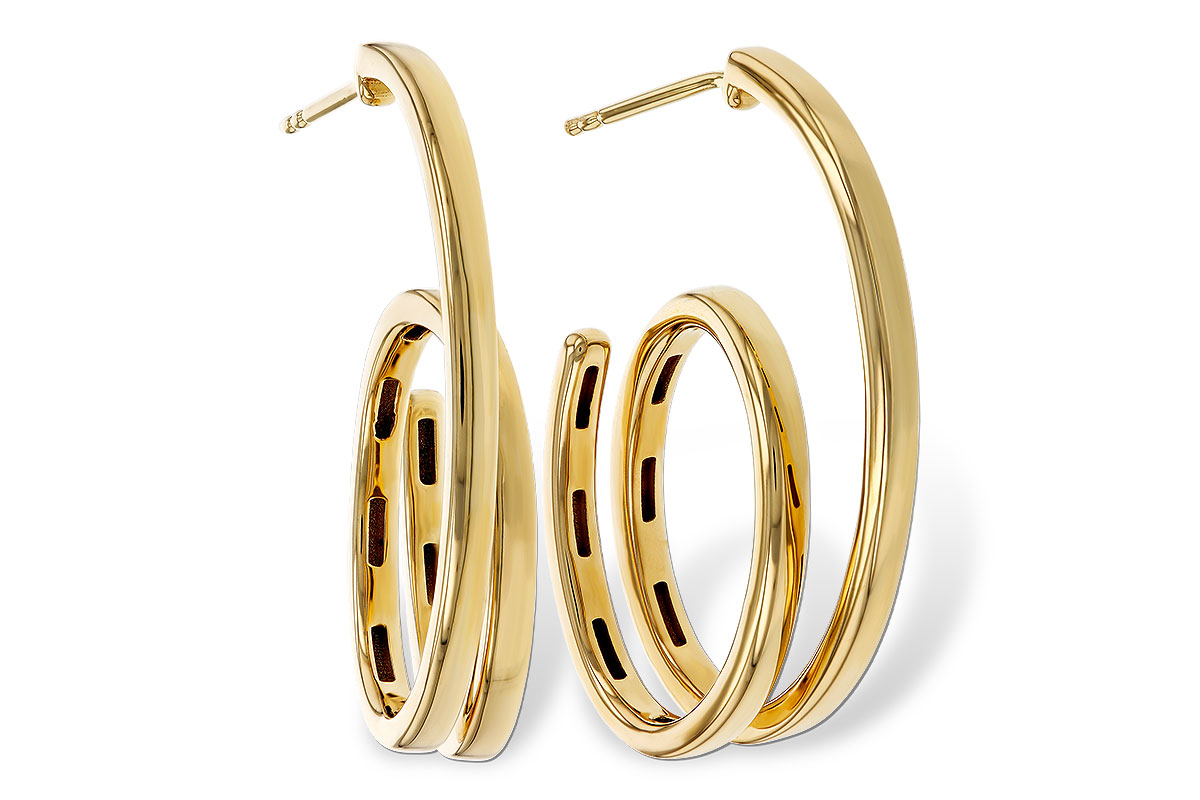 H292-78720: GOLD EARRINGS (30MM)