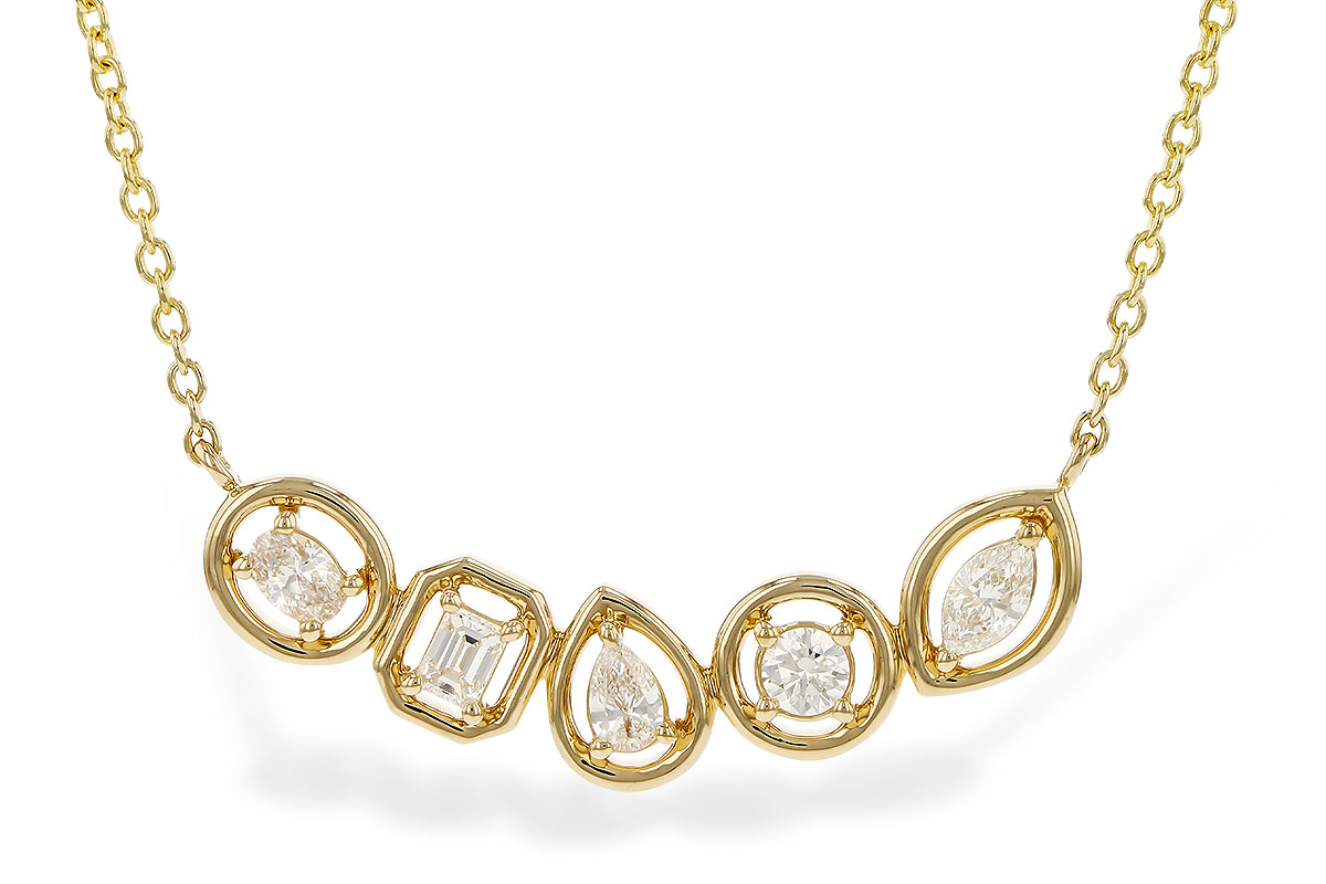 H292-79556: NECKLACE .50 TW FANCY CUT DIAS (18")