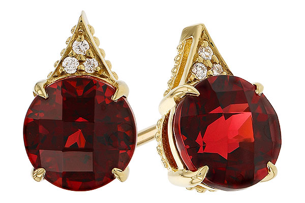 H292-79565: EARR 2.08 TW GARNET 2.10 TGW (6MM RD)