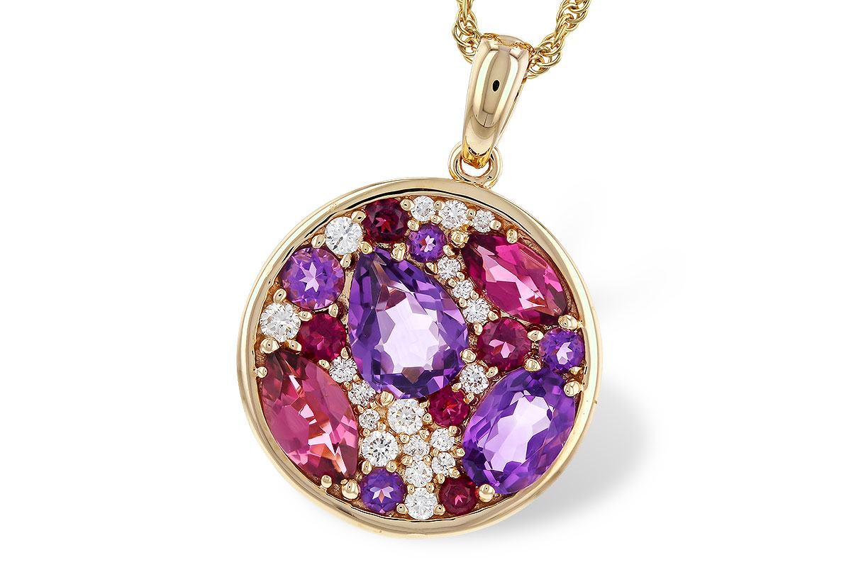 H292-79629: NECK 1.83 TW SEMI-PRECIOUS (P.TOUR, AMY) 2.00 TGW
