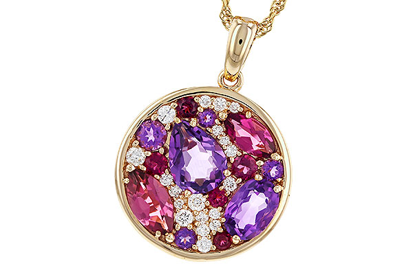 H292-79629: NECK 1.83 TW SEMI-PRECIOUS (P.TOUR, AMY) 2.00 TGW