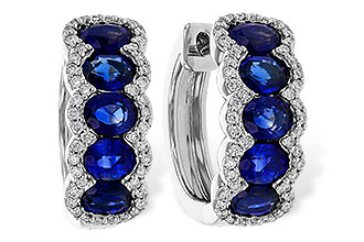 H292-80456: EARRINGS 2.32 TW SAPPHIRE 2.57 TGW