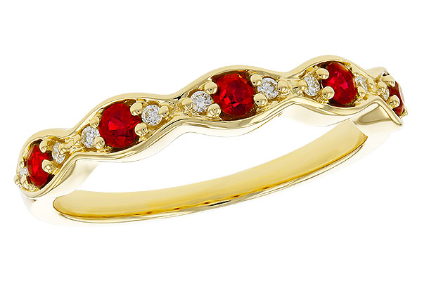 H292-81383: LDS WED RG .28 RUBY .34 TGW