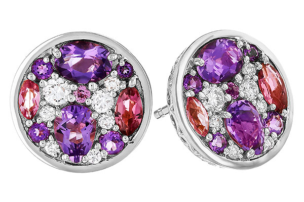 H292-81447: EARR .82 TW SEMI-PRECIOUS (P.TOUR, AMY) .98 TGW